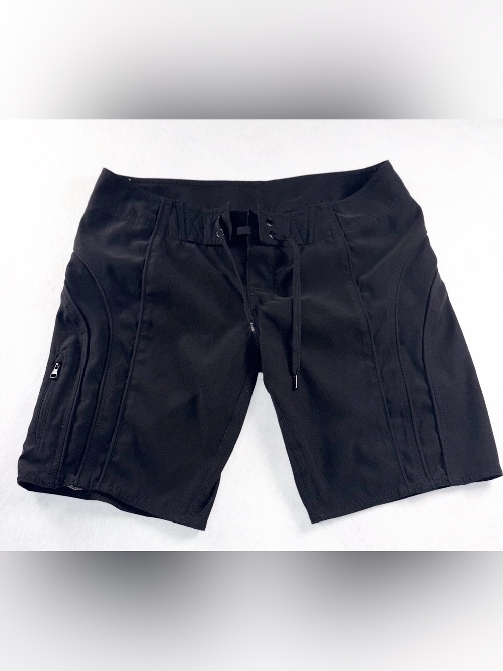 The North Face Black Quick Dry Hiking Shorts Zip Pocket Women’s Size 4 Long - Picture 2 of 7